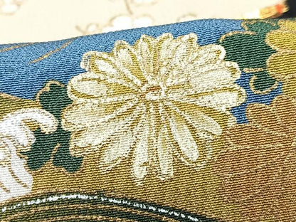 平和屋着物■豪華黒留袖　駒刺繍　吉祥花鳥文　金彩　正絹　逸品　CABF4991xe