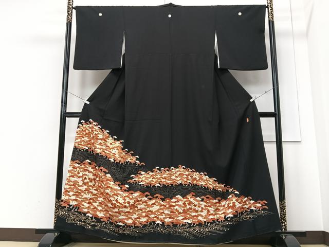 平和屋着物■豪華黒留袖　作家物　浜松文　金彩　正絹　逸品　CABF4993xe