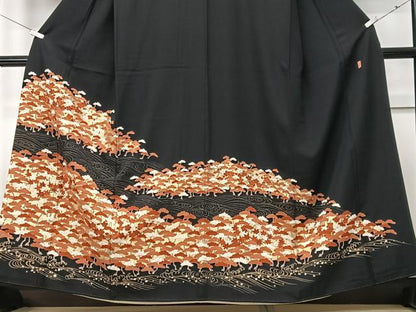 平和屋着物■豪華黒留袖　作家物　浜松文　金彩　正絹　逸品　CABF4993xe