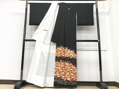 平和屋着物■豪華黒留袖　作家物　浜松文　金彩　正絹　逸品　CABF4993xe