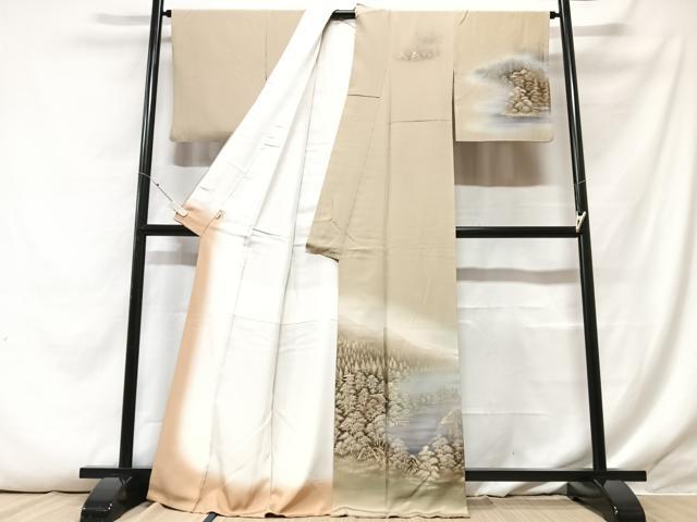 平和屋着物■訪問着　風景文　暈し染め　正絹　逸品　CABF4995xe
