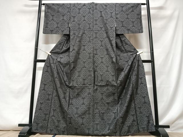 平和屋着物■本場大島紬　幾何学文様　正絹　逸品　CABF5002xe