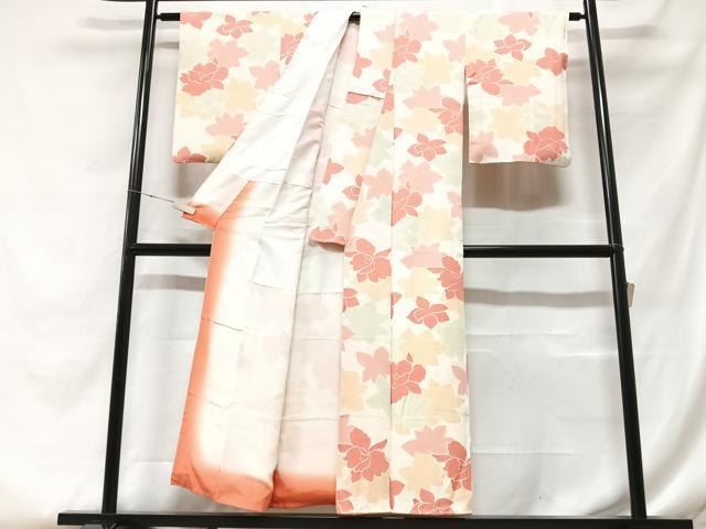 平和屋着物■上質な小紋　地紋起こし　舞花文　正絹　逸品　CABF5006xe