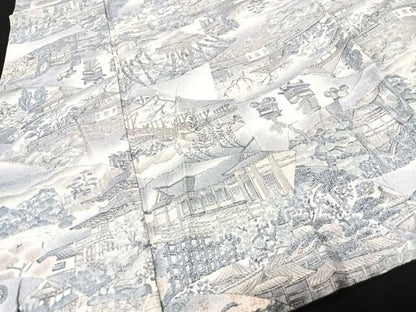 平和屋着物■上質な小紋 風景文 正絹 逸品 CABF5016xe