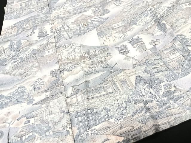 平和屋着物■上質な小紋 風景文 正絹 逸品 CABF5016xe