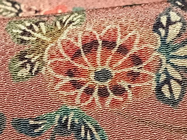 平和屋着物■上質な小紋 型染め 花蝶文 正絹 逸品 CABF5017xe