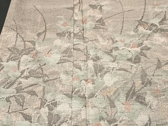 平和屋着物□訪問着 紬地 草花文 正絹 逸品 CABF5018xe