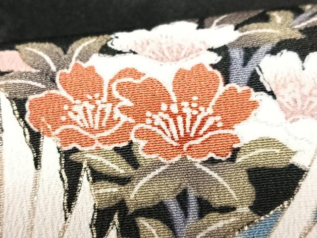 平和屋着物■豪華黒留袖 飛鶴吉祥花文 金彩 正絹 逸品 CABF5020xe