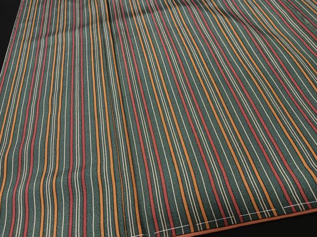 平和屋着物■上質な小紋 縞 正絹 逸品 CABF5021xe