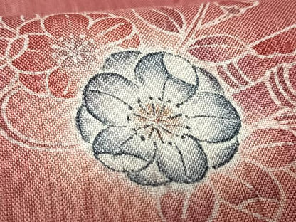 平和屋着物■上質な小紋 紬地 辻が花 舞花文 正絹 逸品 CABF5022xe