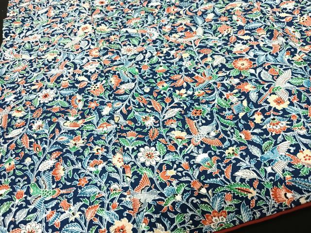 平和屋着物■上質な小紋 花鳥文 鬼しぼ縮緬 正絹 逸品 CABF5025xe