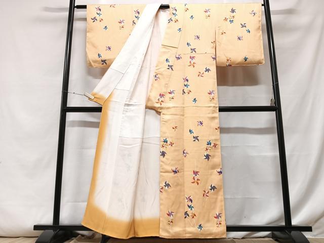 平和屋着物■上質な小紋 風車 正絹 逸品 CABF5026xe