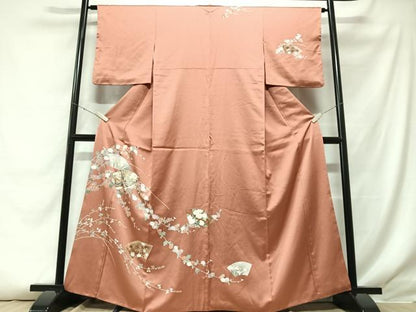 平和屋着物■訪問着 地紙枝垂れ花鳥文 金彩 正絹 逸品 CABF5030xe