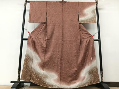 平和屋着物■訪問着 作家物 絞り 大小霰 暈し染め 金彩 正絹 逸品 CABF5036xe