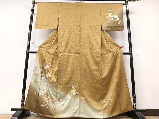 平和屋着物■訪問着　枝花文　暈し染め　金彩　やまと誂製　正絹　逸品　CABF5044xe