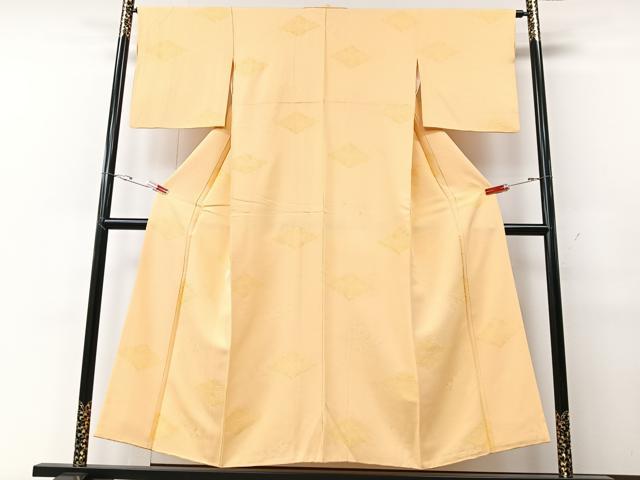 平和屋着物■上質な小紋　菱松葉文　正絹　逸品　CABF5049xe