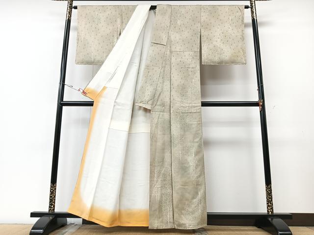 平和屋着物■上質な小紋 樹林文 暈し染め 正絹 逸品 CABF5052xe