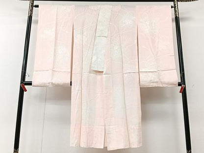 平和屋着物■振袖用長襦袢 無双仕立て 扇面花地紋 正絹 逸品 CABF5056xe