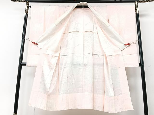 平和屋着物■振袖用長襦袢 無双仕立て 扇面花地紋 正絹 逸品 CABF5056xe