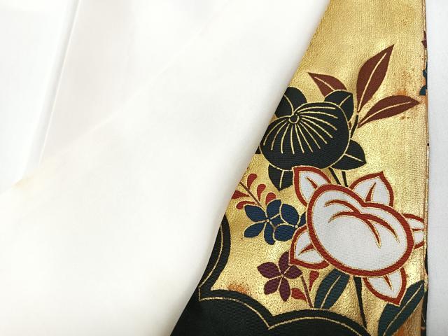 平和屋着物■豪華黒留袖 作家物 花鳥文 金彩 正絹 逸品 CABF5073xe
