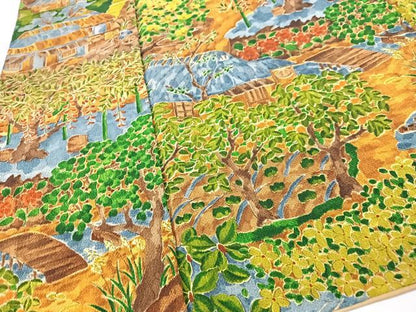 平和屋着物■上質な小紋 風景文 正絹 逸品 CABF5075xe