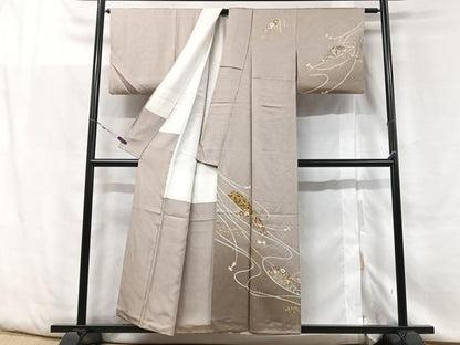 平和屋着物■訪問着 片輪車花文 金彩 正絹 逸品 CABF5081xe