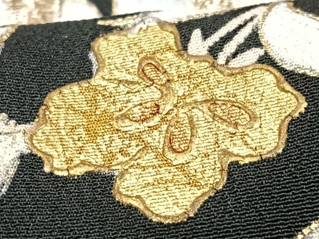 平和屋着物□豪華黒留袖 刺繍 花鳥文 金彩 正絹 逸品 CABF5086xe