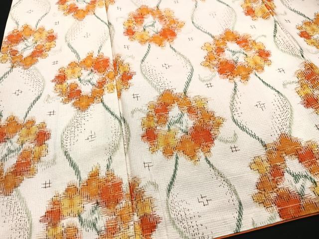 平和屋着物■上質な紬 立涌花丸文 正絹 逸品 CABF5090xe