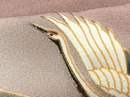 平和屋着物■訪問着　飛鶴更紗花文　暈し染め　金彩　正絹　逸品　CABF5098xe