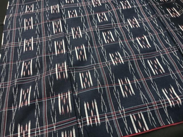 平和屋着物□上質な紬 幾何学文様 正絹 逸品 CABF5099xe
