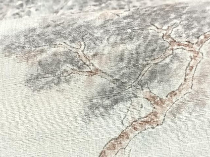 平和屋着物■訪問着　紬地　手描き　風景文　正絹　逸品　CABF5118xe