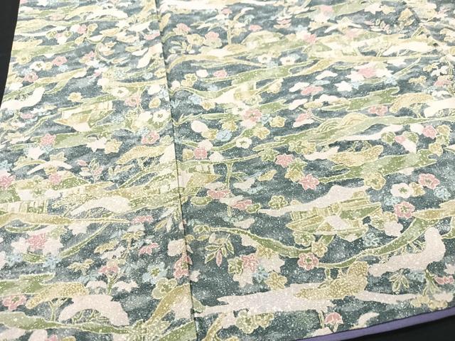 平和屋着物■上質な小紋　風景文　正絹　逸品　CABF5132xe
