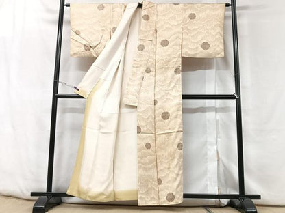平和屋着物■上質な小紋 雪輪文 正絹 逸品 CABF5136xe
