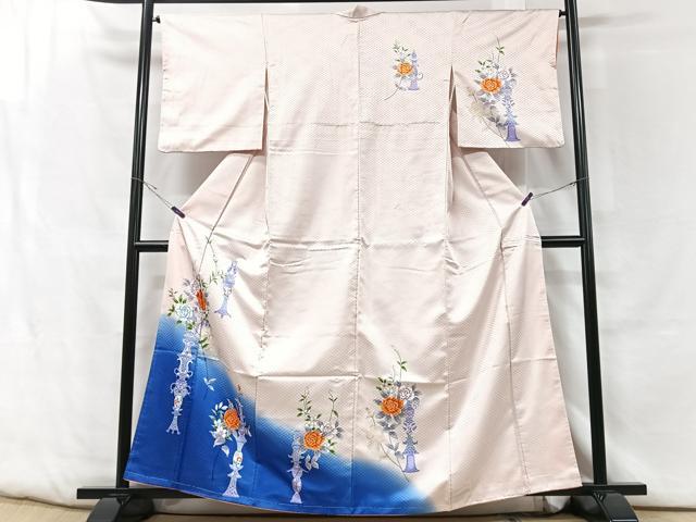 平和屋着物■訪問着 枝花文 暈し染め 正絹 逸品 CABF5140xe