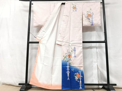 平和屋着物■訪問着 枝花文 暈し染め 正絹 逸品 CABF5140xe