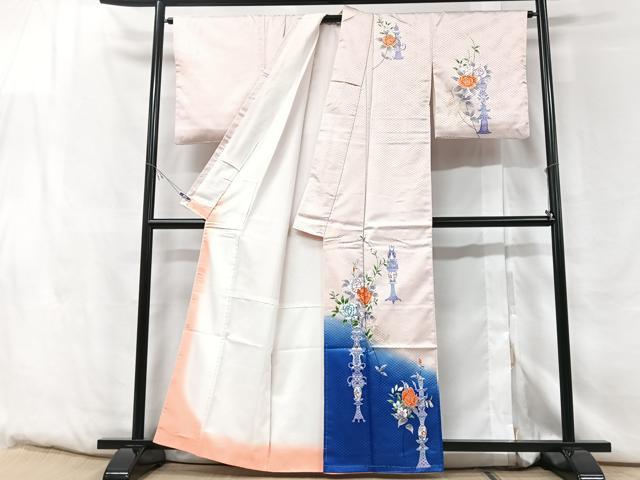 平和屋着物■訪問着 枝花文 暈し染め 正絹 逸品 CABF5140xe