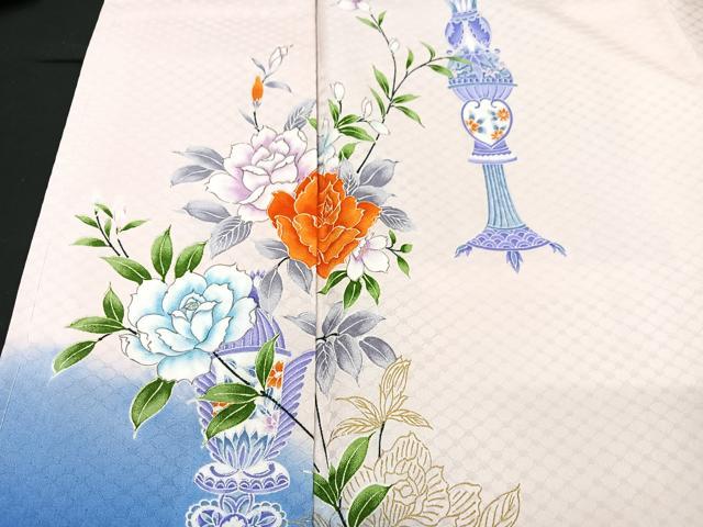 平和屋着物■訪問着 枝花文 暈し染め 正絹 逸品 CABF5140xe