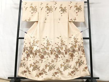 平和屋着物■訪問着　仕覆楓文　正絹　逸品　CABF5142xe