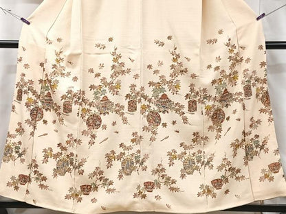 平和屋着物■訪問着　仕覆楓文　正絹　逸品　CABF5142xe