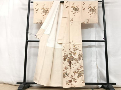 平和屋着物■訪問着　仕覆楓文　正絹　逸品　CABF5142xe