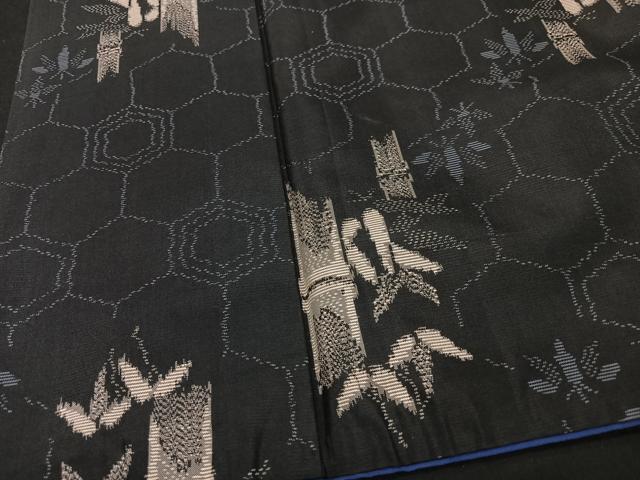 平和屋着物■本場村山大島紬　笹竹文　正絹　逸品　CABF5143xe