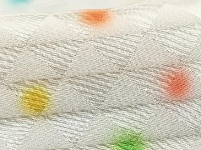 平和屋着物■長襦袢 袷 水玉 暈し染め 正絹 逸品 CABF5155xe