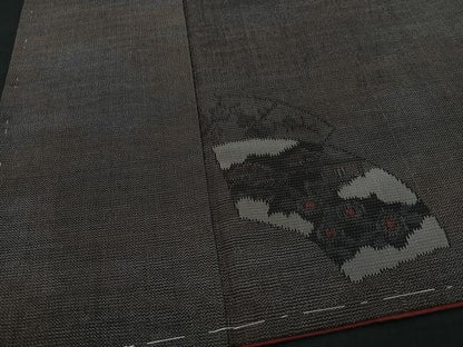 平和屋着物■上質な小紋　紬地　地紙花文　正絹　逸品　未使用　CABF5159xe