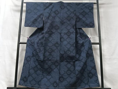 平和屋着物■結城紬　舞花文　正絹　逸品　未使用　CABF5160xe