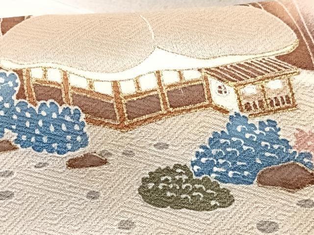 平和屋着物■訪問着　風景文　暈し染め　金彩　正絹　逸品　CABF5172xe