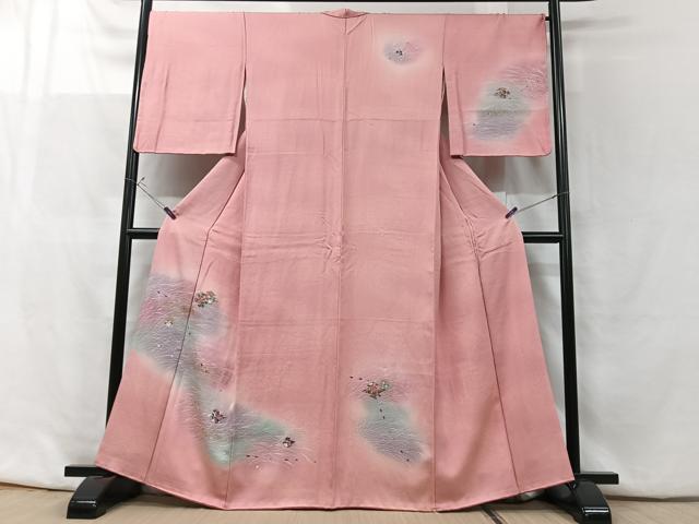 平和屋着物■訪問着　舞花文　暈し染め　金彩　正絹　逸品　CABF5173xe