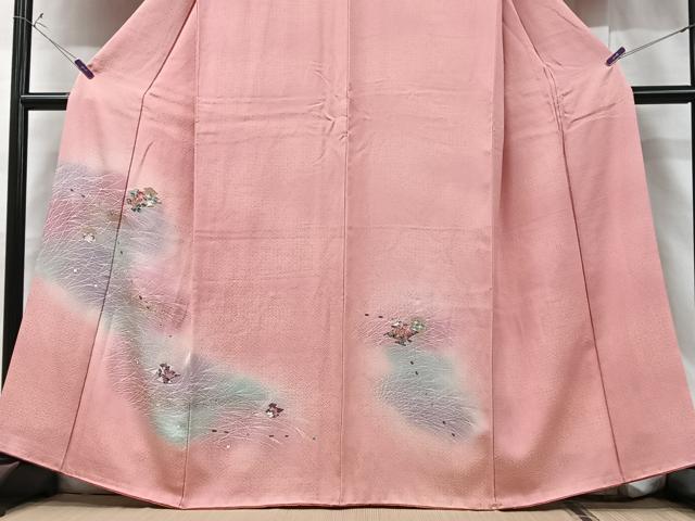 平和屋着物■訪問着　舞花文　暈し染め　金彩　正絹　逸品　CABF5173xe