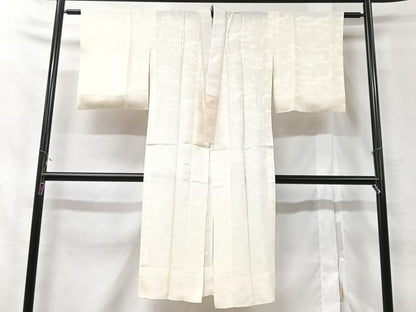平和屋着物■長襦袢 無双仕立て 雲取り草花地紋 正絹 逸品 CABF5179xe