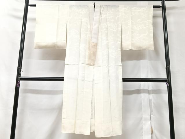 平和屋着物■長襦袢 無双仕立て 雲取り草花地紋 正絹 逸品 CABF5179xe