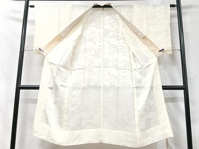 平和屋着物■長襦袢 無双仕立て 雲取り草花地紋 正絹 逸品 CABF5179xe